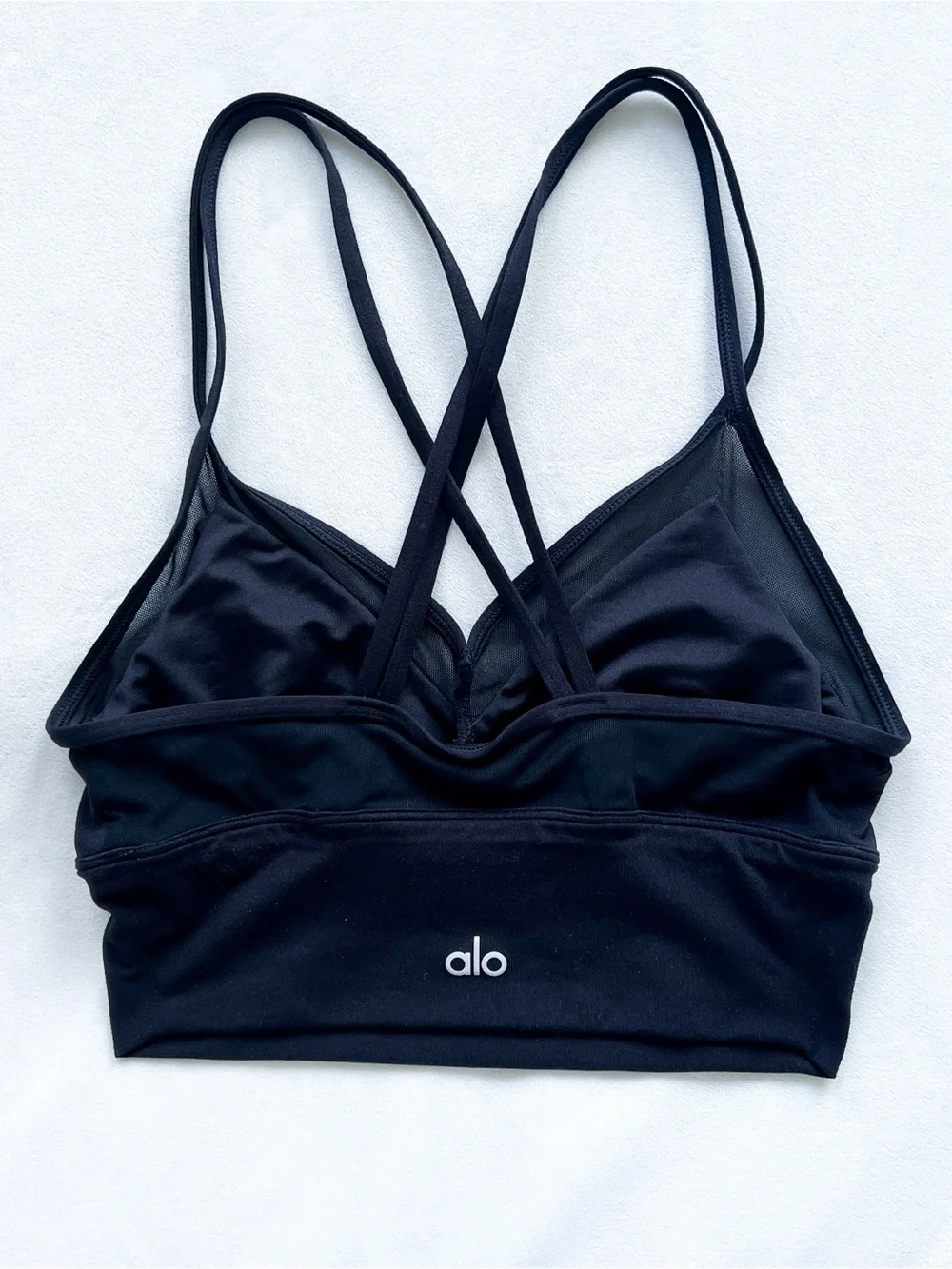 ALO Yoga Black Crisscross Strappy Sports Bra - Small